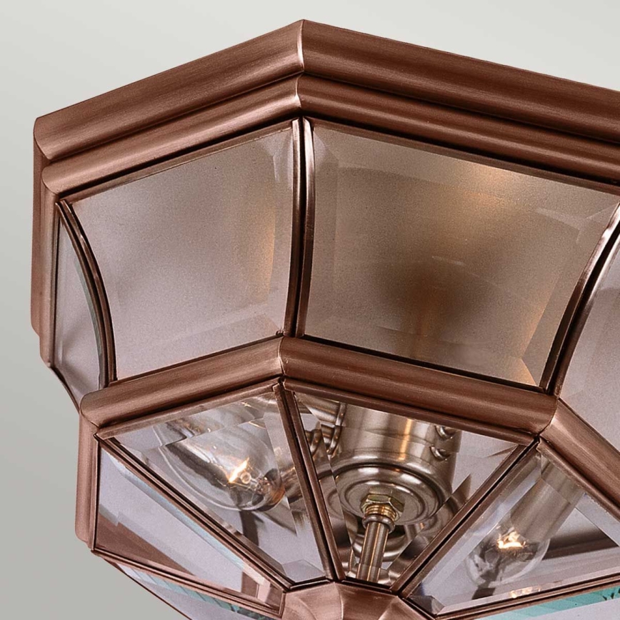 Quoizel - Venkovní stropní svítidlo NEWBURY 3xE14/60W/230V IP44 měděná