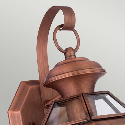 Quoizel - Venkovní nástěnné svítidlo NEWBURY 1xE27/60W/230V IP44 měděná