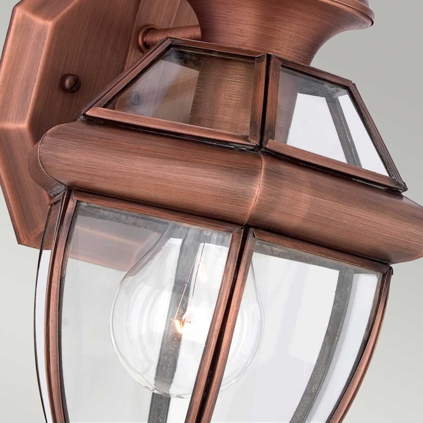 Quoizel - Venkovní nástěnné svítidlo NEWBURY 1xE27/60W/230V IP44 měděná