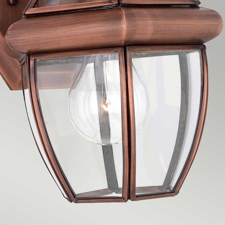 Quoizel - Venkovní nástěnné svítidlo NEWBURY 1xE27/60W/230V IP44 měděná