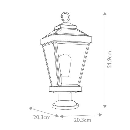Quoizel - Venkovní lampa RAVINE 1xE27/60W/230V IP44 hnědá