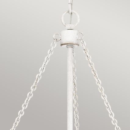 Quoizel - Lustr na řetězu WAYLON 4xE27/60W/230V pr. 50,4 cm hnědá/bílá