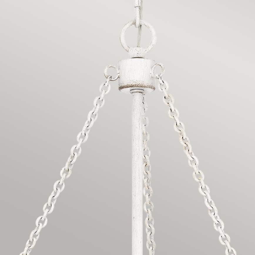 Quoizel - Lustr na řetězu WAYLON 4xE27/60W/230V pr. 50,4 cm hnědá/bílá