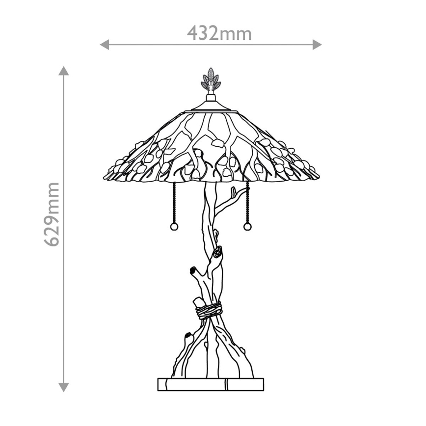 Quoizel - Stolní lampa Tiffany WHISPERING 2xE27/60W/230V