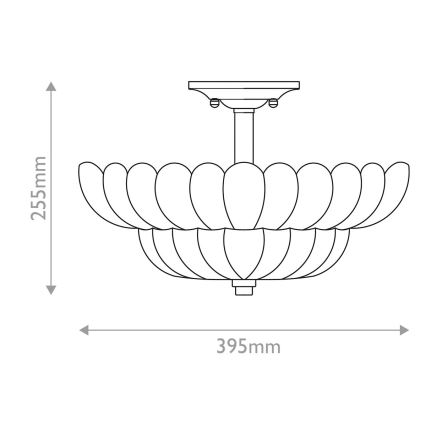 Quoizel - Stropní svítidlo WHITECAP 4xE14/40W/230V pr. 39,5 cm