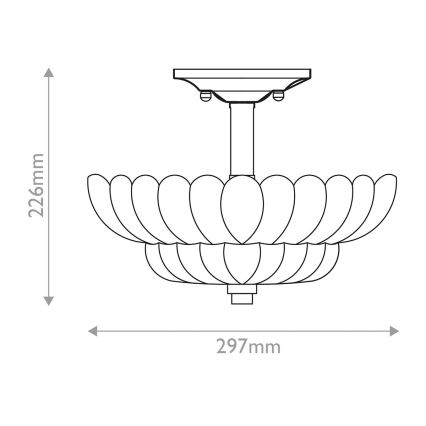 Quoizel - Stropní svítidlo WHITECAP 3xE14/40W/230V pr. 29,7 cm
