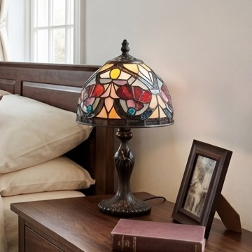 Quoizel - Stolní lampa Tiffany LARISSA 1xE14/40W/230V pr. 20 cm