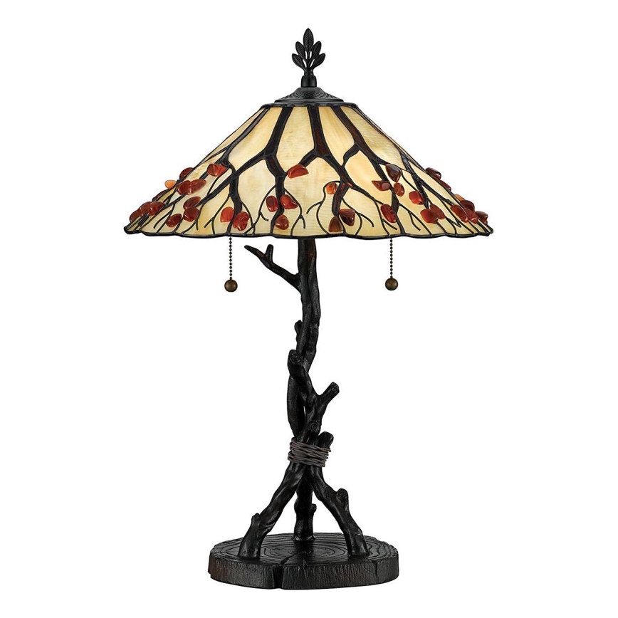 Quoizel - Stolní lampa Tiffany WHISPERING 2xE27/60W/230V