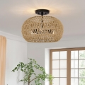 Quoizel - Stropní svítidlo CASABLANCA 3xE27/60W/230V hnědá