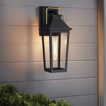 Quoizel - Venkovní nástěnné svítidlo BUCKLEY S 1xE27/40W/230V IP44 černá
