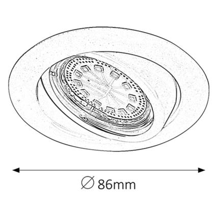 Rabalux - SADA 3xLED Podhledové svítidlo 3xGU10/3W/230V IP40