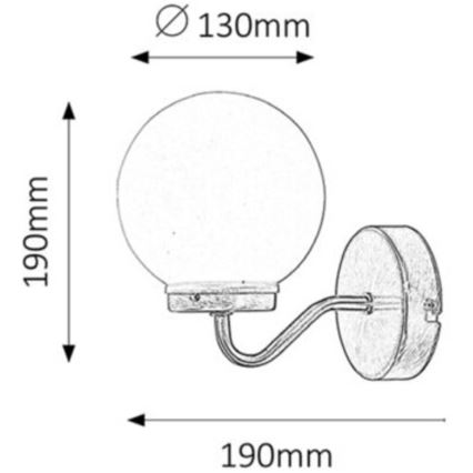 Rabalux - Koupelnové nástěnné svítidlo 1xE14/40W/230V IP44