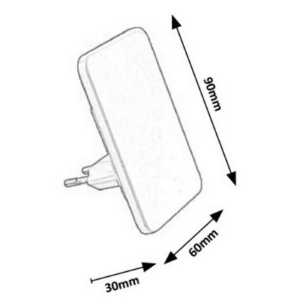 Rabalux - LED Noční světlo do zásuvky LED/0,28W/230V
