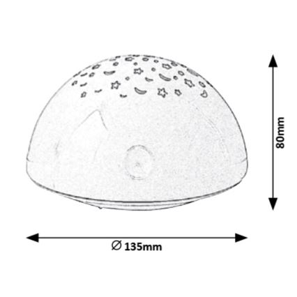 Rabalux - LED Noční světlo RGB LED/0,5W/3xAA