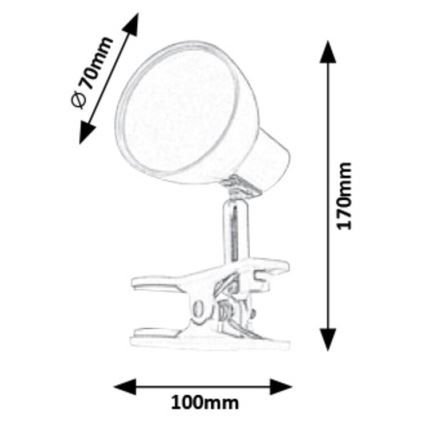 Rabalux - LED Lampa s klipem LED/5W/230V