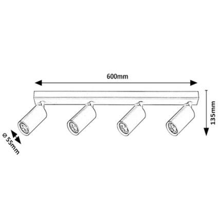 Rabalux 2083 - Stropní bodové svítidlo SOLO 4xGU10/25W/230V bílá