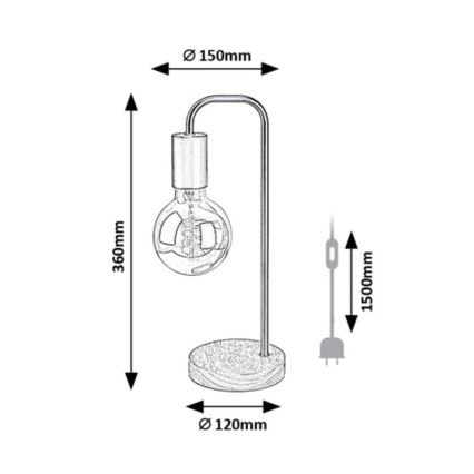 Rabalux - Stolní lampa 1xE27/40W/230V