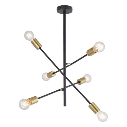 Rabalux 2104 - Lustr na tyči LANNY 6xE27/15W/230V
