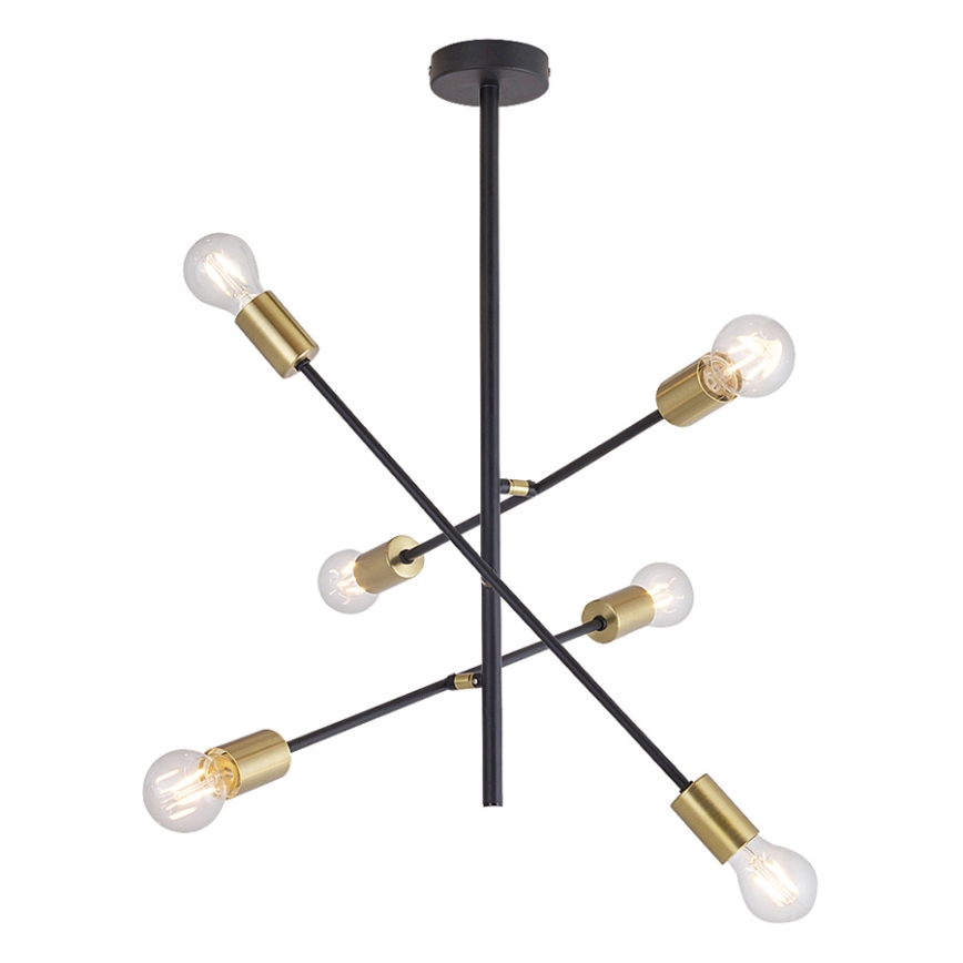 Rabalux 2104 - Lustr na tyči LANNY 6xE27/15W/230V