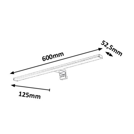 Rabalux - LED Koupelnové osvětlení zrcadla LED/12W/230V 60cm IP44