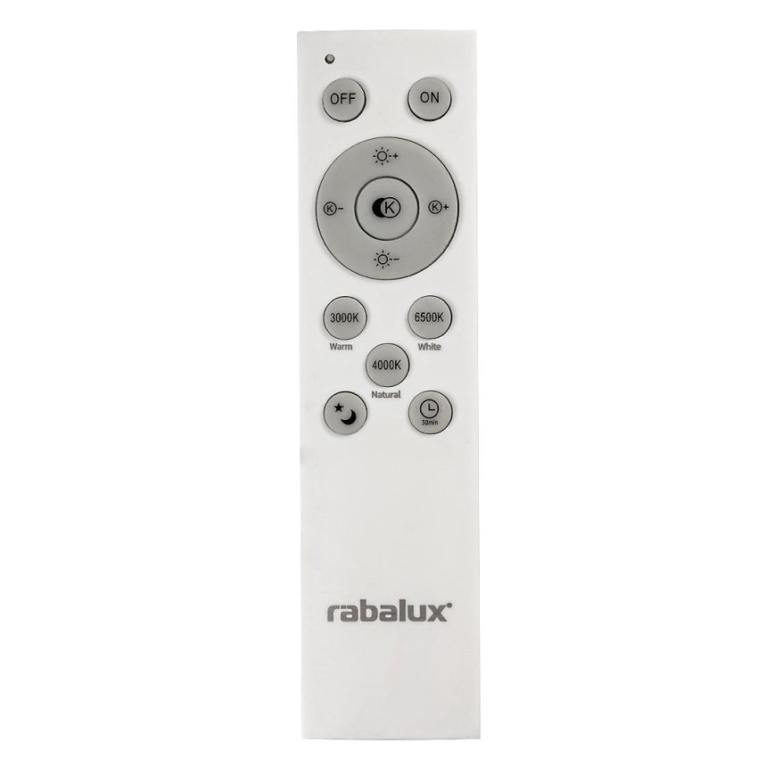 Rabalux - LED Stmívatelné stropní svítidlo LED/40W/230V 3000-6500K stříbrná + dálkové ovládání