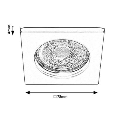 Rabalux 2150 - Podhledové stropní svítidlo SPOT RELIGHT 1xGU5,3/25W/12V hranatý