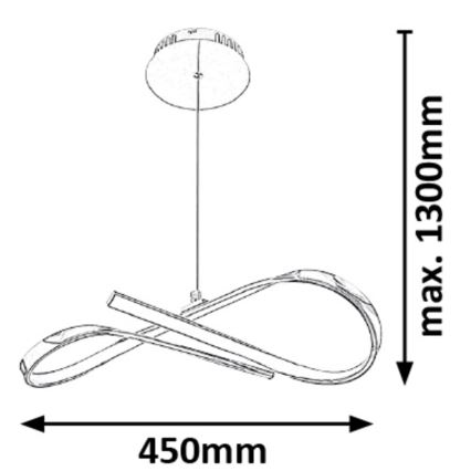 Rabalux - LED Lustr na lanku LED/20W/230V