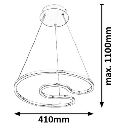 Rabalux 2190 - LED Lustr na lanku MELORA LED/30W/230V