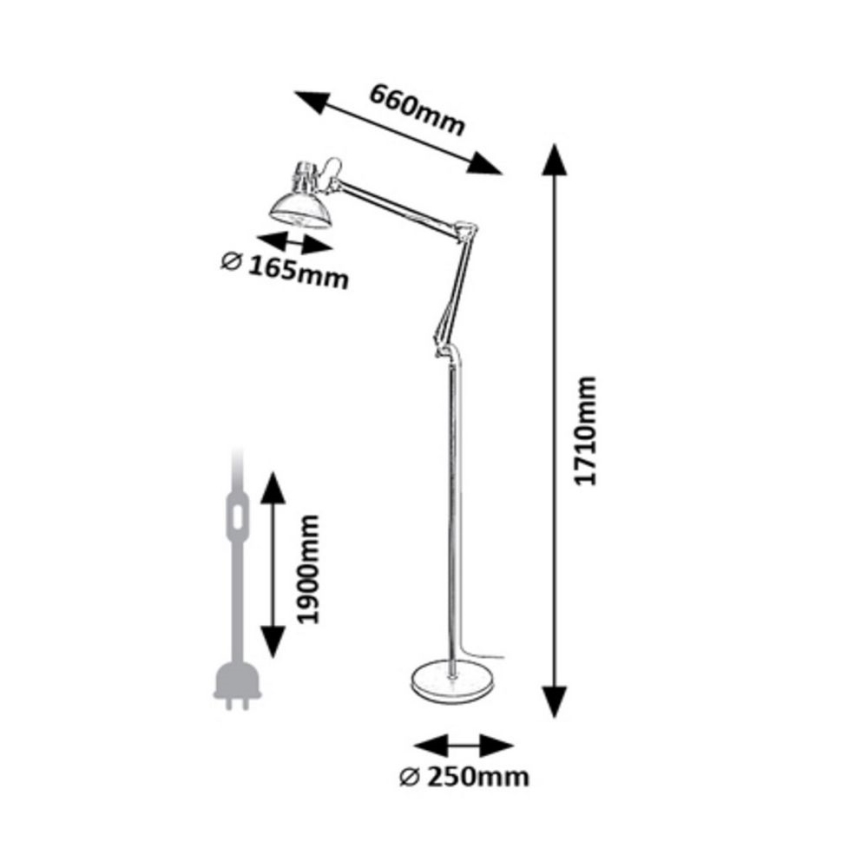 Rabalux - Stojací lampa 1xE27/40W/230V krémová/zlatá
