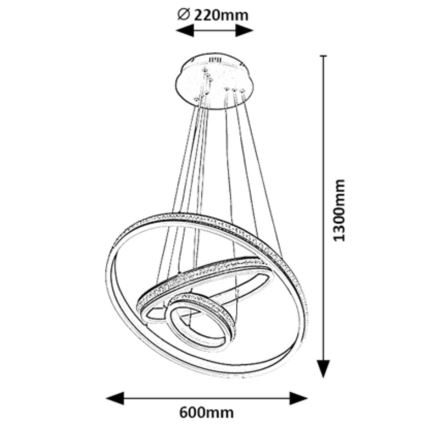 Rabalux - LED Lustr na lanku LED/75W/230V