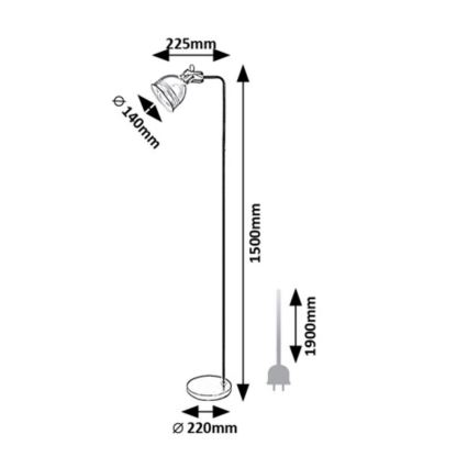 Rabalux 2243 - Stojací lampa FLINT 1xE27/40W/230V béžová