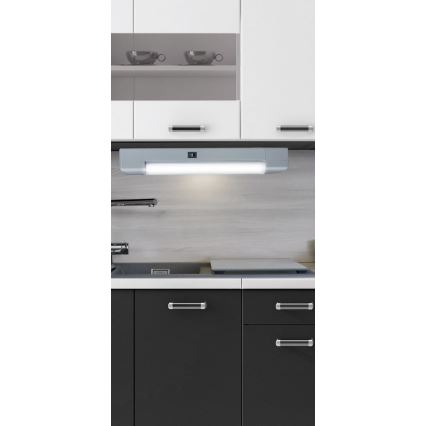Rabalux - Podlinkové svítidlo BAND LIGHT 1xG13/10W/230V 39,5 cm stříbrná