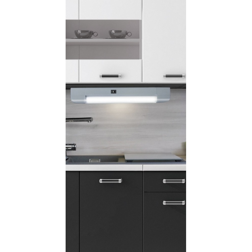 Rabalux - Podlinkové svítidlo BAND LIGHT 1xG13/10W/230V 39,5 cm stříbrná