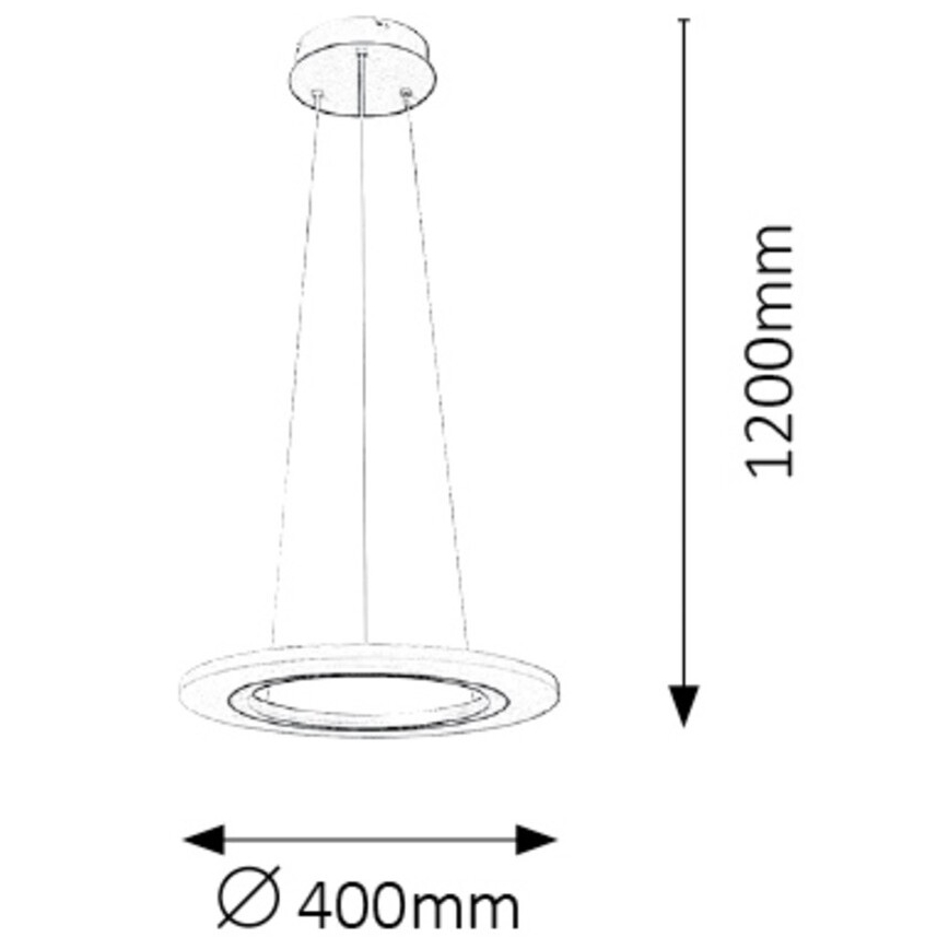 Rabalux - LED Lustr LED/20W/230V stříbrná
