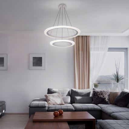 Rabalux - LED Lustr LED/62W/230V stříbrná