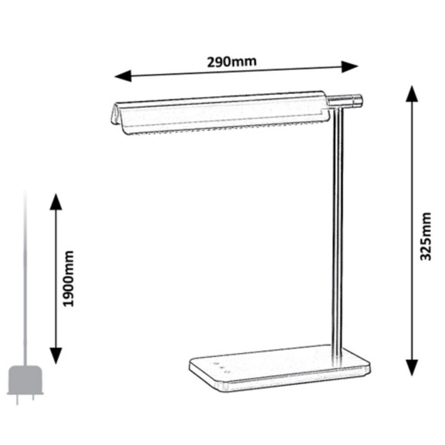 Rabalux - LED Dotyková stmívatelná stolní lampa LED/7W/230V 3000K/4000K/6500K