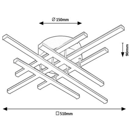 Rabalux - LED Přisazený lustr 6xLED/40W/230V 4000K