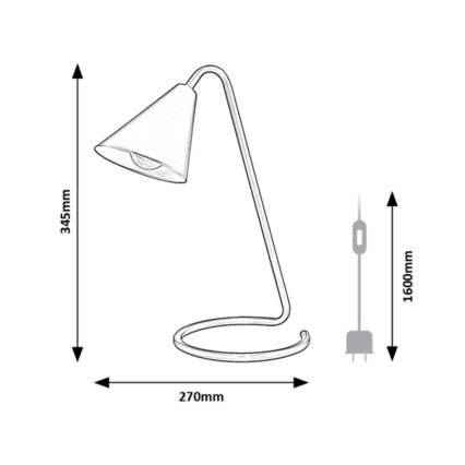 Rabalux - Stolní lampa 1xE14/40W/230V černá