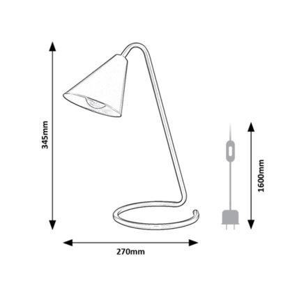 Rabalux - Stolní lampa 1xE14/40W/230V bílá