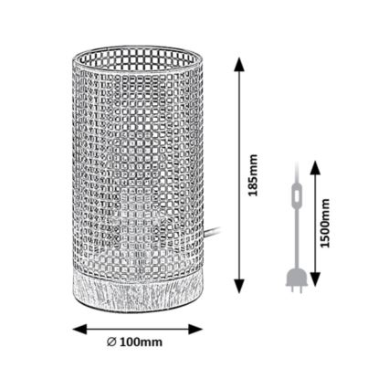 Rabalux - Stolní lampa 1xE14/25W/230V buk