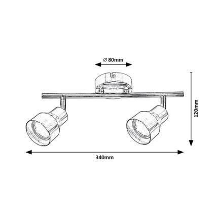 Rabalux - Bodové svítidlo 2xGU10/50W/230V