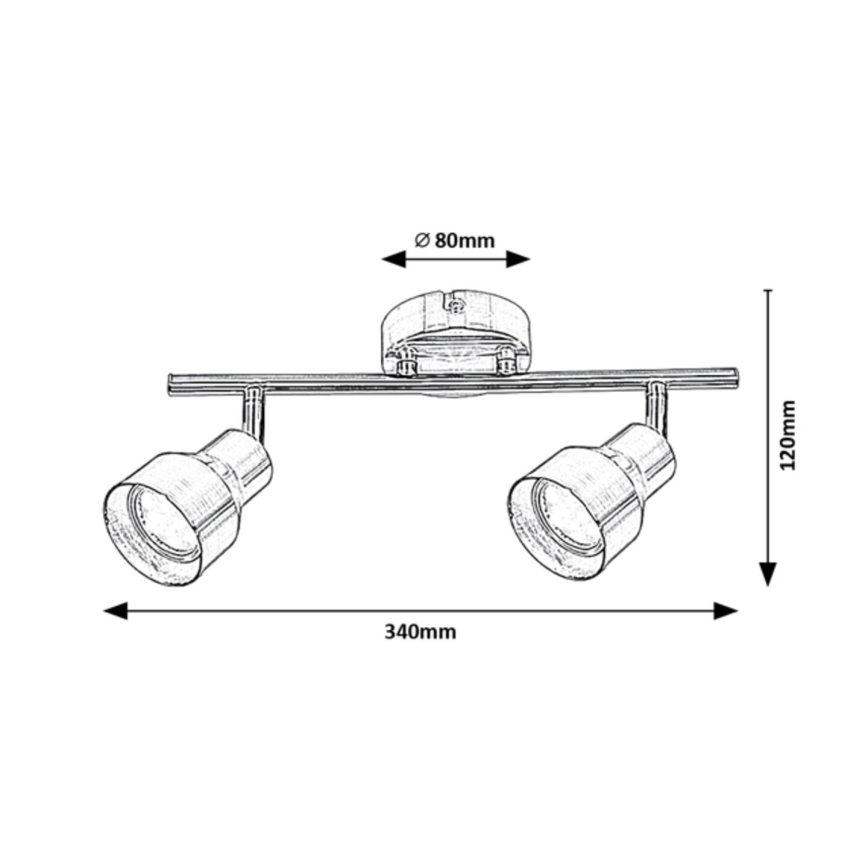 Rabalux - Bodové svítidlo 2xGU10/50W/230V