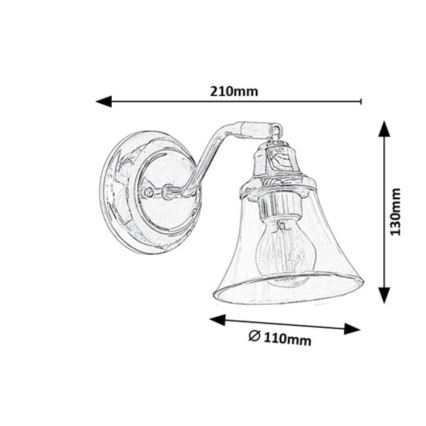 Rabalux  - Koupelnová nástěnná lampa 1xE14/40W/230V IP44