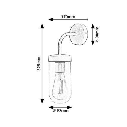 Rabalux - Koupelnové nástěnné svítidlo 1xE27/60W/230V IP44 lesklý chrom