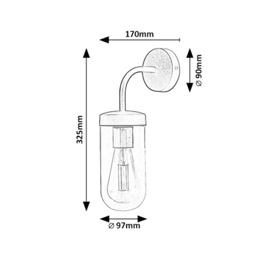 Rabalux - Koupelnové nástěnné svítidlo 1xE27/60W/230V IP44 lesklý chrom