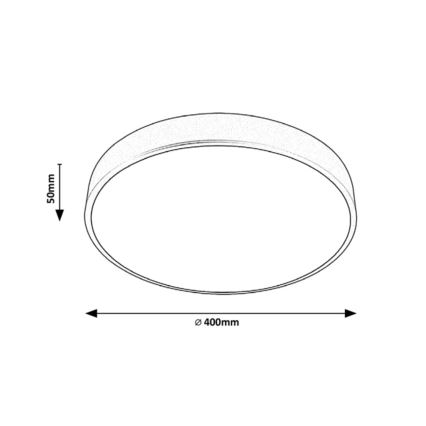 Rabalux - LED Stropní svítidlo LED/36W/230V pr. 40 cm černá