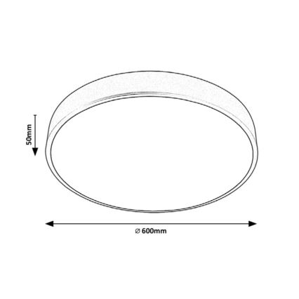 Rabalux - LED Stmívatelné stropní svítidlo LED/60W/230V 60 cm + DO