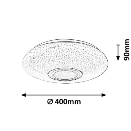 Rabalux - LED RGB Stmívatelné stropní svítidlo s reproduktorem LED/24W/230V + DO Wi-Fi