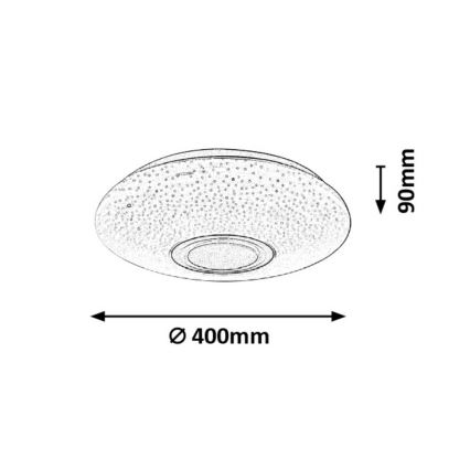 Rabalux - LED RGB Stmívatelné stropní svítidlo s reproduktorem LED/24W/230V + DO Wi-Fi