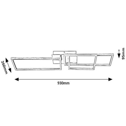 Rabalux - LED Přisazený lustr LED/44W/230V bílá